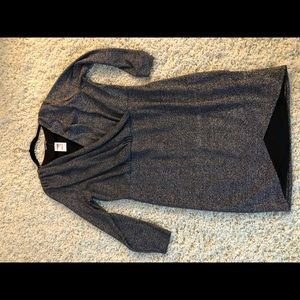 Silver long sleeve dress.